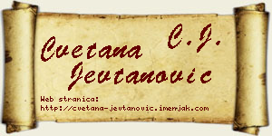 Cvetana Jevtanović vizit kartica